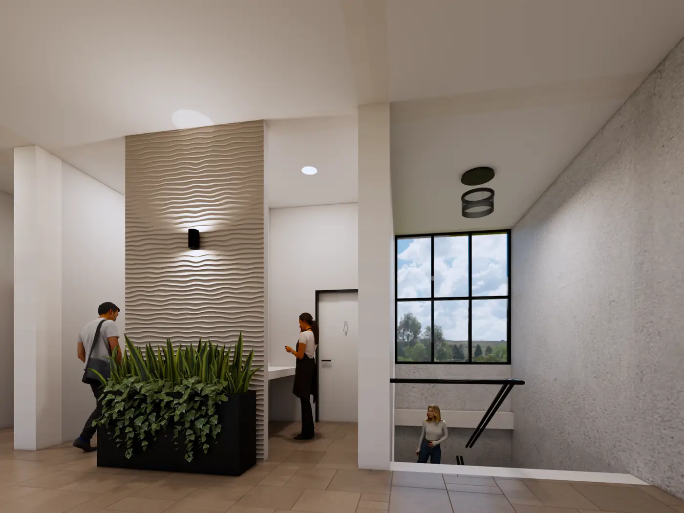 Acabados interiores y circulación vertical